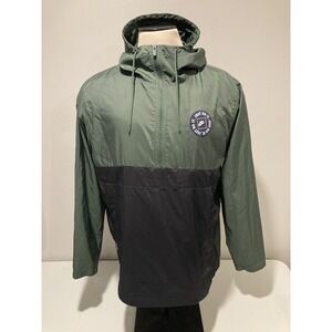 Vintage Nike 1/2 Zip Windbreaker Pullover Green Black Label Large Just Do It 90s